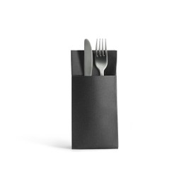 Alvotex CHIC Airlaid 50 Cutlery Napkins Cutlery Pockets, Fabric-like, Disposable Napkins, 39 x 40 cm, Black