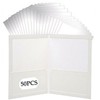 50 Pack 2-Pocket Glossy Presentation Folders, Letter Size Paper Portfolios