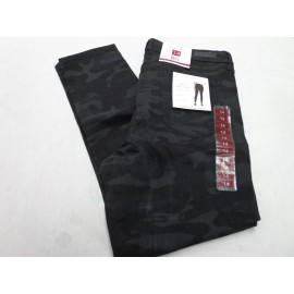 Social Standard  Ladies Mid-Rise Stretch Ankle Skinny Jeans Black Camo Size 14