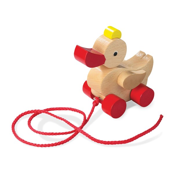 Haba Classic Duck Pull Toy - A Nostalgic Wooden Toddler Toy (Made in Germany)