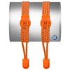KeepTied Elastic No Tie Shoelaces - Reflective - Orange