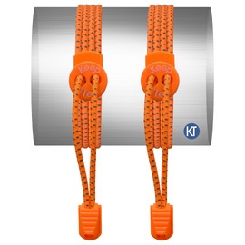 KeepTied Elastic No Tie Shoelaces - Reflective - Orange