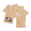 OYWOBET 100Pcs 7×9cm Sealable Kraft Paper Bag with Transparent Window,