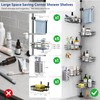 Corner Shower Caddy Organizer Tension Pole, Adjustable 6 Shower Shelves