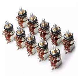 Bourns 10x Bourns 500K Pot 3/8” Short Split Shaft Audio Taper Push/Pull DPDT