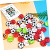 SAFIGLE 90 PCS Multifunctional Erasers Delicate Sports Ball Erasers Portable