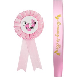 Decoración Para Baby Shower, kit Combinado De Insignia De Hojalata "Mom to Be" "Daddy to Be", Regalo Para Fiesta De Embarazada, Regalos De Fiesta De Revelación De Género Del Bebé