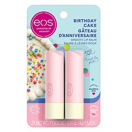 EOS eos Birthday Cake Smooth Lip Balm, 8g, 2 Pack