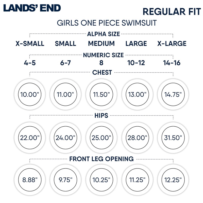 Lands' End Girls' UPF 50+ Stretch Crisscross Back One Piece