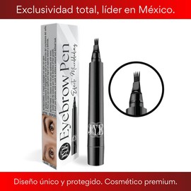 JYE Lapiz para Cejas Efecto Microblading Color Negro, Dibujo pelo a pelo, Impermeable, Larga duración, Maquillaje para cejas