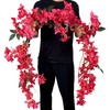 Set of 2-5.9Ft Long Artificial Bougainvillea Flowers Garland Silk Climbing
