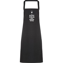 Hippowarehouse Keep calm and drink wine Apron kitchen cooking painting DIY onesize adult