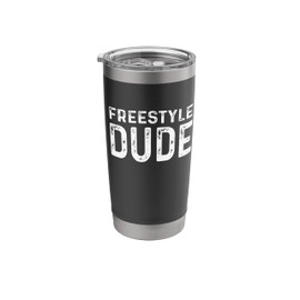Freestyle Dude Distressed Swim Swimmer Pool Swimming Stainless Steel Insulated Tumbler
