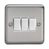 Varilight - 3G 1 or 2W 10A Switch Matt Chrome