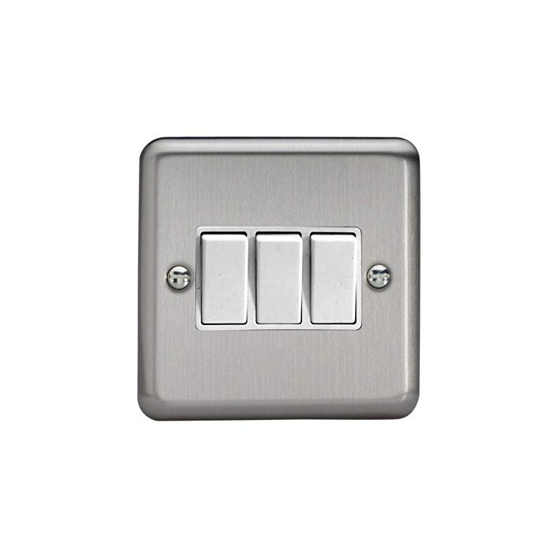 Varilight - 3G 1 or 2W 10A Switch Matt Chrome