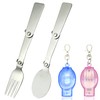 2PCS Folding Fork And Spoon Set With Case Portable Folding