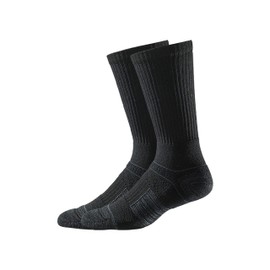 Strideline Men's and Women's Premium Athletic Socks, Crew-Length (1-Pack) Black, Small