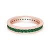 AFFY Round Shape Simulated Green Emerald Full Eternity Band Ring