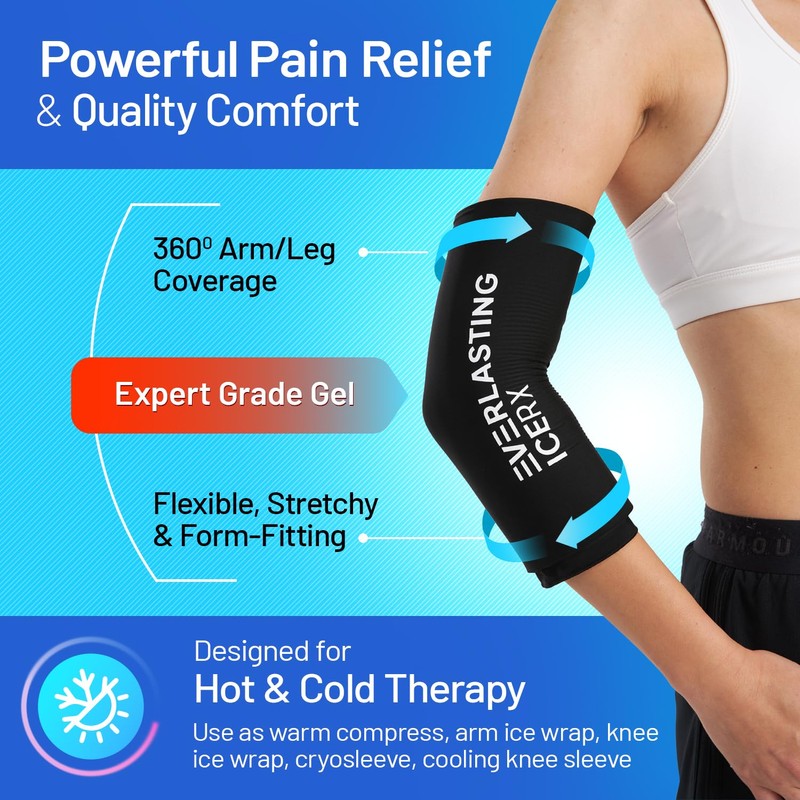 EverlastingIce Knee Ice Pack Wrap Compression Sleeve for Injuries |