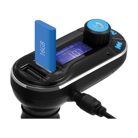 Technaxx FM transmitter + MP3 player + Bluetooth, LCD display (FMT600BT), black