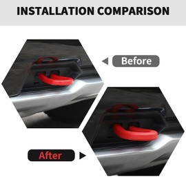RT-TCZ Tow Hook Covers - Bumper Tow Hook Rubber Protector Exterior Accessories for Chevy Silverado 1500 2014-2024, GMC Sierra 2014-2024 (Red)