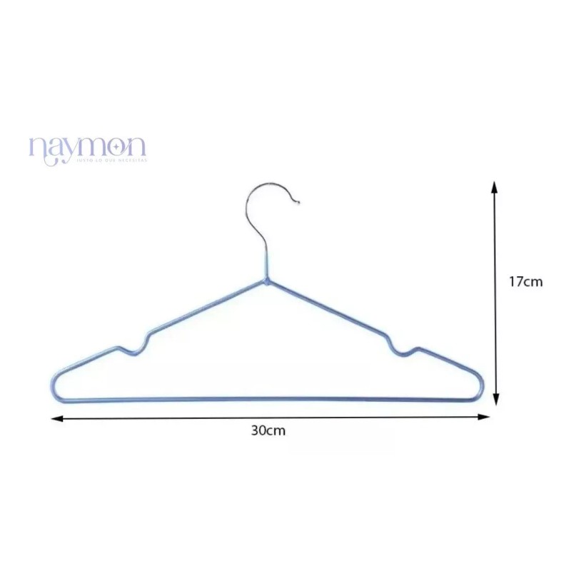 Naymon 10 Ganchos Ropa Alambre Acero Inoxidable Niños Bebe Infantil