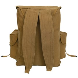 Rothco Mini Alice Pack – Heavyweight 18 OZ Cotton Canvas Rucksack – 20L Capacity – Coyote Brown