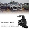 Radio Antenna Mount Bracket 180° Rotatable Stainless Steel Rustproof Black