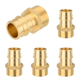 HeSun 5-Pack PEX-A Fitting, 3/4" PEX-A x 1/2" Female NPT Thread PEX Expansion Adapter, ASTM F1960