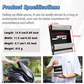 JFG RACING Motorcycle Roller Stand,Wheel Cleaning Roller Stand for Tyre Cleaning & Chain Lubrication-GRoller Medium Bikes < 485 lb & Tyre width <180 mm