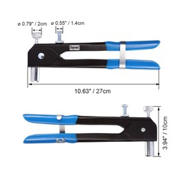 Toprema 126pcs Rivet Nut Tool Kit Set Blind Rivet Nut Hand Riveter Wrench Threaded Insert Rivnut Nutsert M3/M4/M5/M6/M8