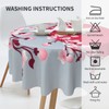 FREEHOTU Japanese Cherry Blossom Round Tablecloth Thicken Desk Cloth Washable