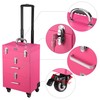 ZJMTOCYU Spacious Nail Drill Makeup Case with Telescopic Handle and