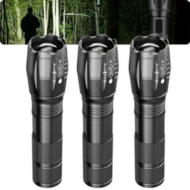 Vitaltac Flashlight Tactical Elitetac Advanced Technology Water & Shock Resistant Ultra Bright, No More Stumbling in The Dark, 3 Pcs