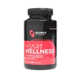 Heart Wellness  Fucoidan, Trans-Resveratrol y Astaxantina  Antioxidantes para soporte general y bienestar diario  60 cápsulas de 500 mg               