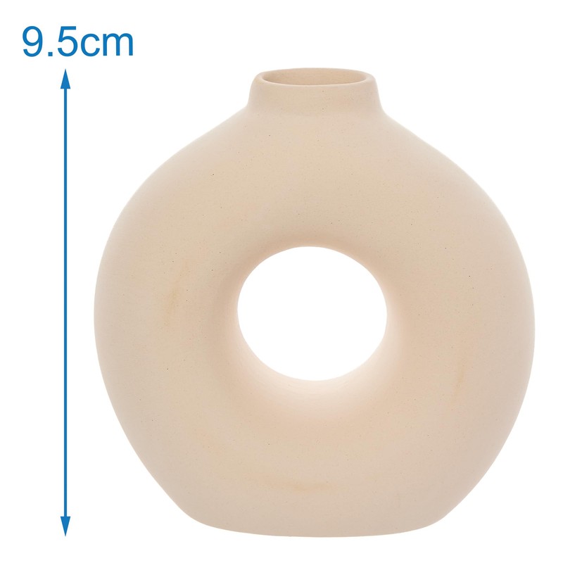 Baker Ross FX702 Ceramic Donut Vases - Pack of 3,