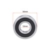 sourcing map 16101-2RS Grooves Double Seal Chrome Z2 Bearing 12x30x8mm