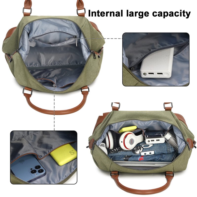 Bluboon Women Ladies Weekender Bag Overnight Carry-on Tote Duffel in