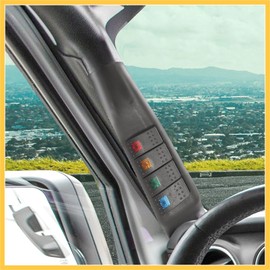 REPAIROCK Interior Left A Pillar Switch Panel with 4 Rocker Switches for Jeep Wrangler JK JKU 2011 2012 2013 2014 2015 2016 2017 Auto Replacement Parts