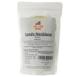 Candy Necklace/Sweet Necklace Pack of 10 - Packed in a Resealable Bag - Ideal Treat or Gift for Parties, Weddings or Christmas