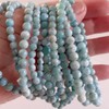 Larimar Armband, Edelstein Kugelarmband Larimar Stein 5 mm für Damen