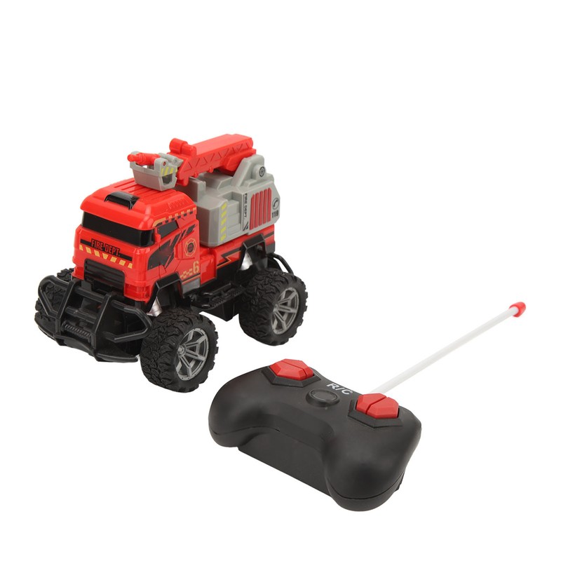 1:43 RC Fire Truck Toy Ladder Full Functional Lighting Plastic