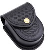 Safariland 290 Double Handcuff Pouch, Basketweave Black, Brass Snap