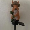 Solar Garden Light Bunny Statue Plastic IP65 Waterproof All Weather