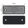 Yinaolan 10 Pack White Screw on Rectangular Reflectors, E11 Approval
