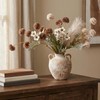 Ceramic Flower Vase with Vintage Handles，Farmhouse Rustic, 6-inch vase