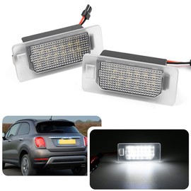 njssjd LED License Plate Light for Fiat 500X 2014-2019 SMD 12V 6000K White Cibus No Error