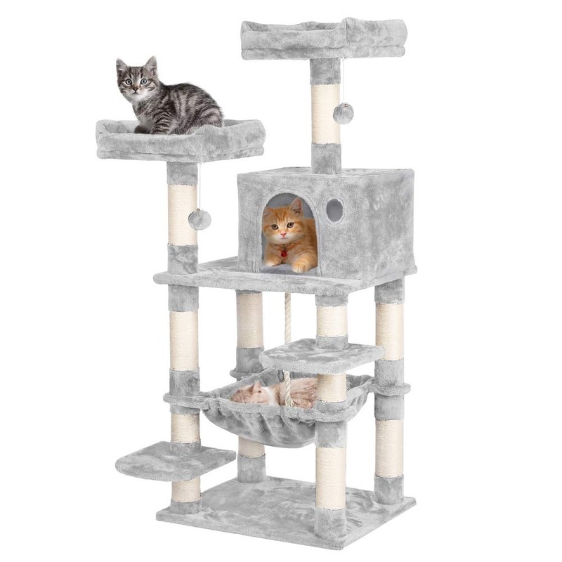 Topeakmart 59 inches Cat Tree Cat Tower Stand House Condo