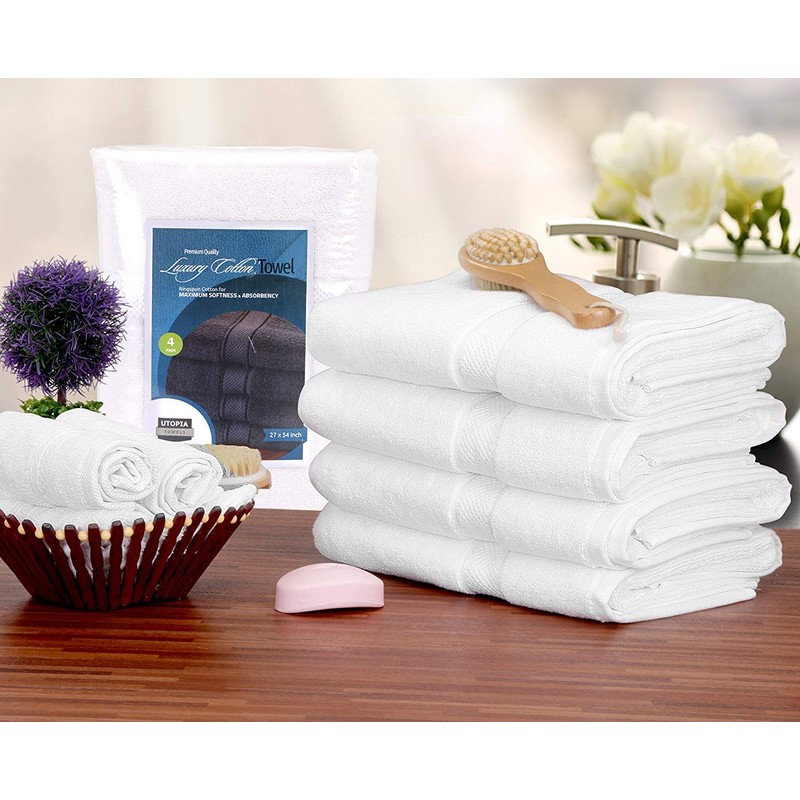 Utopia Towels Luxurious Bath Towels, 24 Pack, White