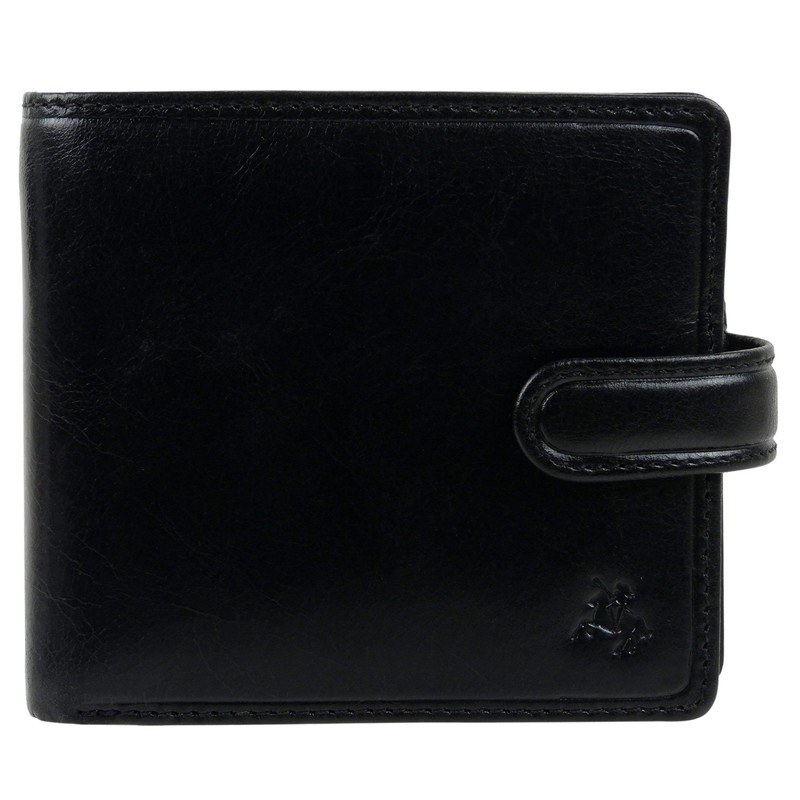 Mens Italian Leather Stylish RFID Protected Tabbed Wallet by Visconti